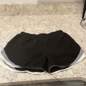 Black running shorts